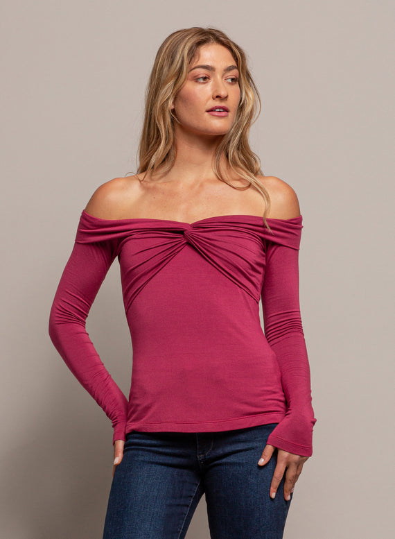 Twist Off The Shoulder Top